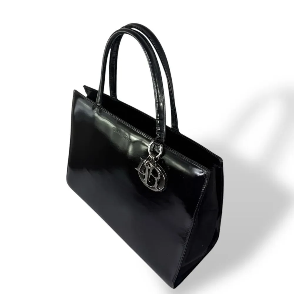 Christian DIOR Black Leather Lady D Tote